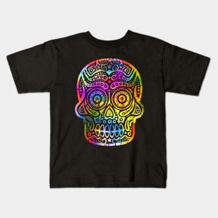 Hipster Halloween Day of the Dead Skull Kids T-Shirt